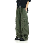 Deconstructed Pleated Wide-Leg Cargo Pants