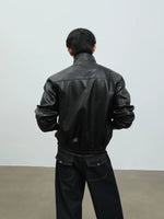 Stand Collar PU Leather Motorcycle Jacket 5