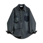 Pockets Denim Button-Down Shirt