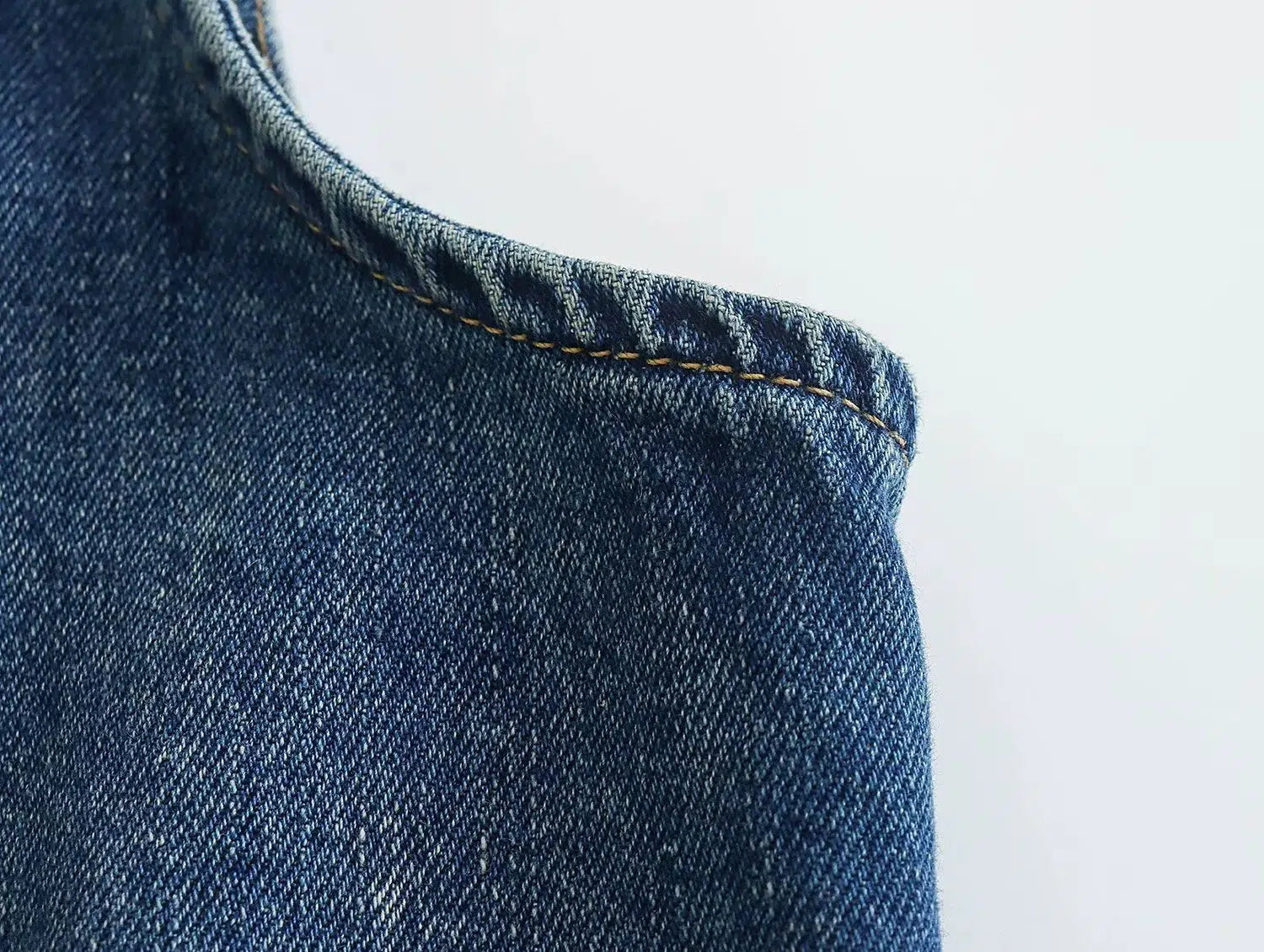 Denim Button-Up Vest