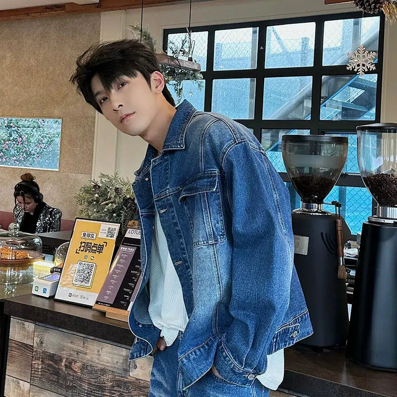 Denim Jacket Suit Two-piece Set