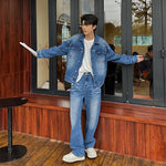 Denim Jacket Suit Two-piece Set