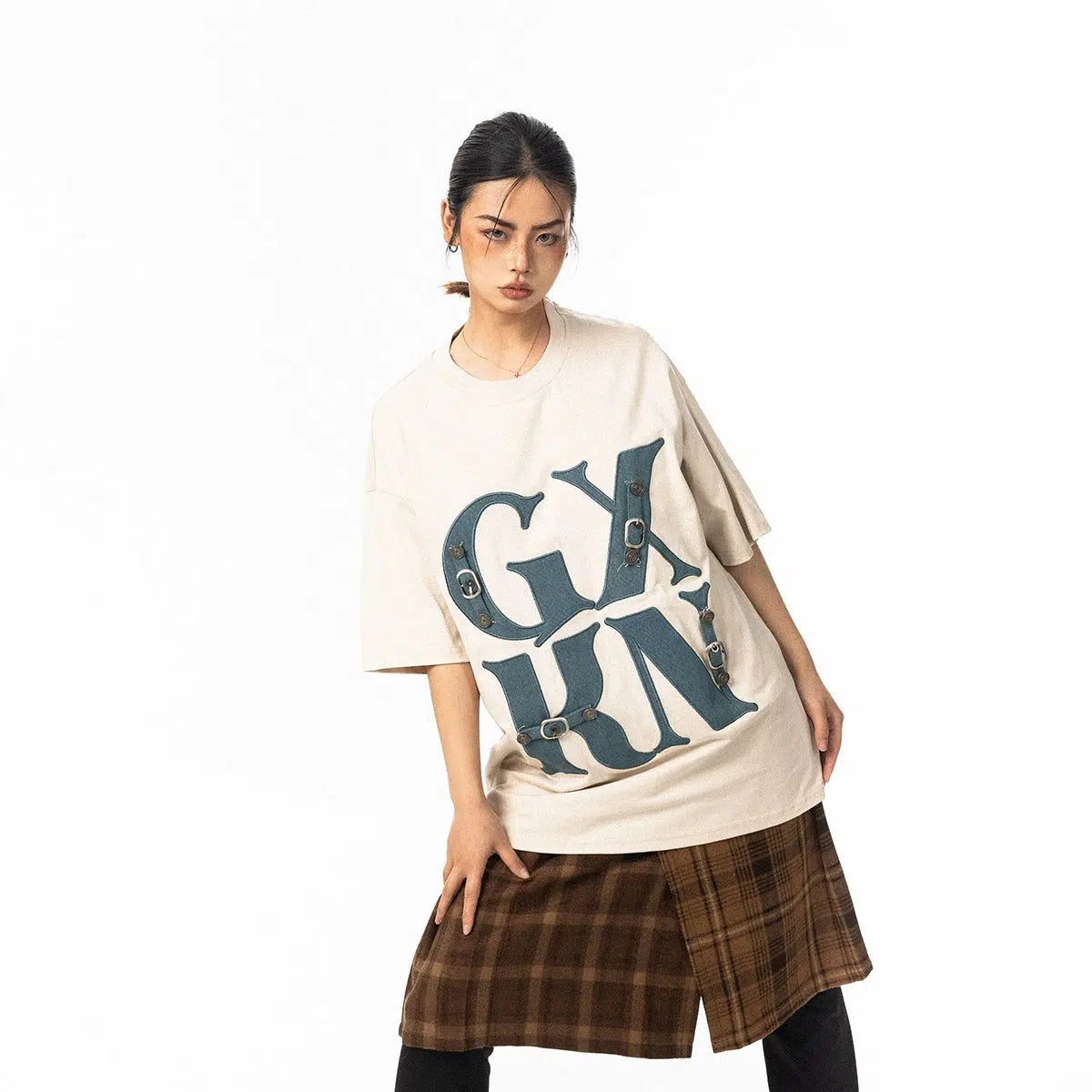 Denim Patch Printed T-shirt