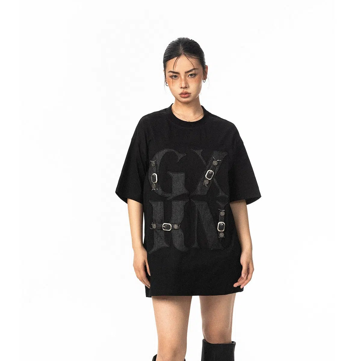 Denim Patch Printed T-shirt