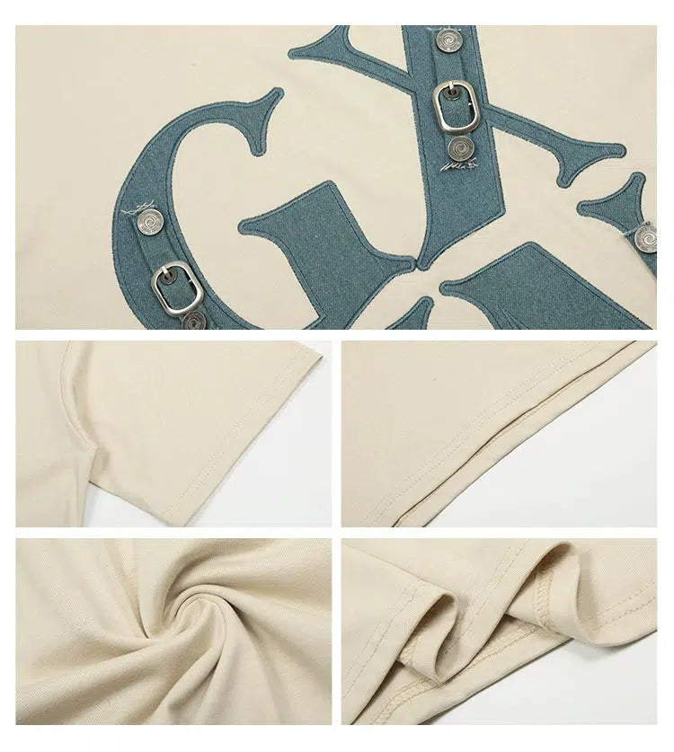 Denim Patch Printed T-shirt