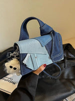 Denim Patchwork Small Square Bag