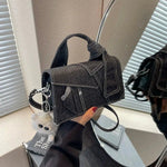 Denim Patchwork Small Square Bag