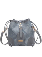 Denim Pattern Bucket Shaped Bag