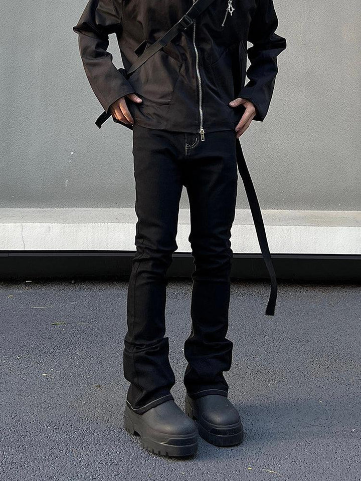 Denim Slim Fit Flared Pants