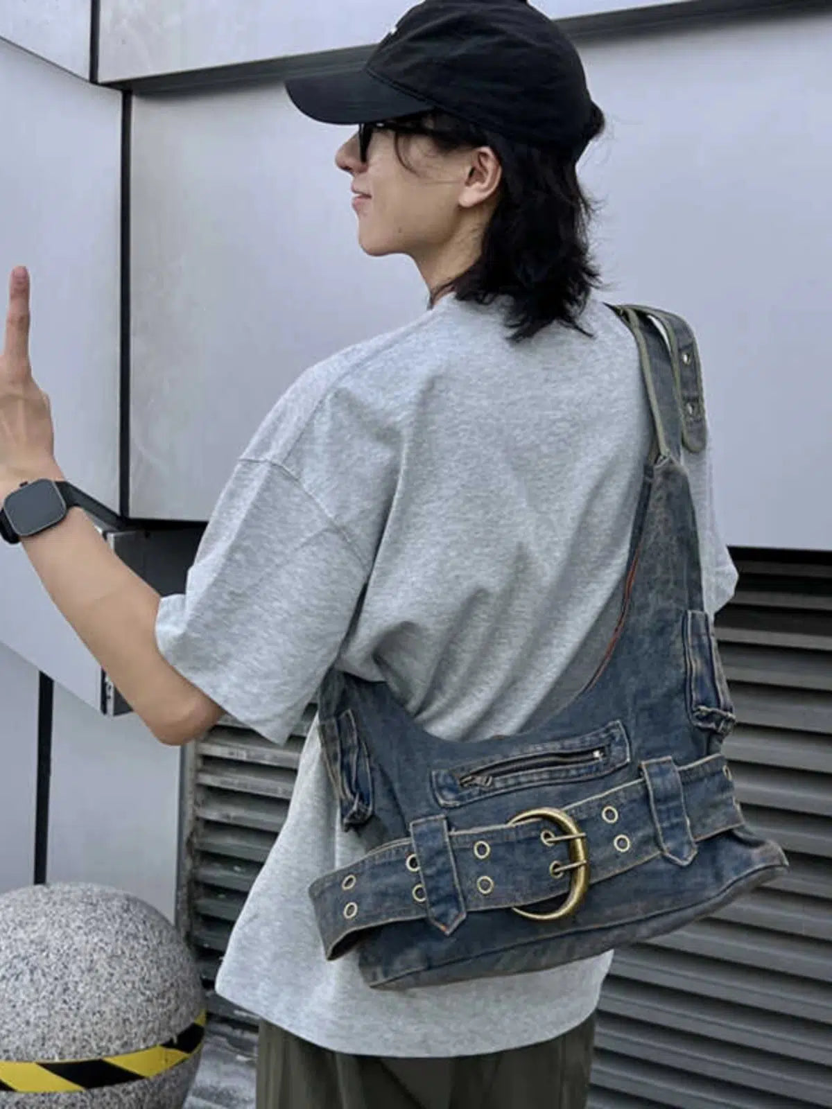 Denim Style Crossbody Bag