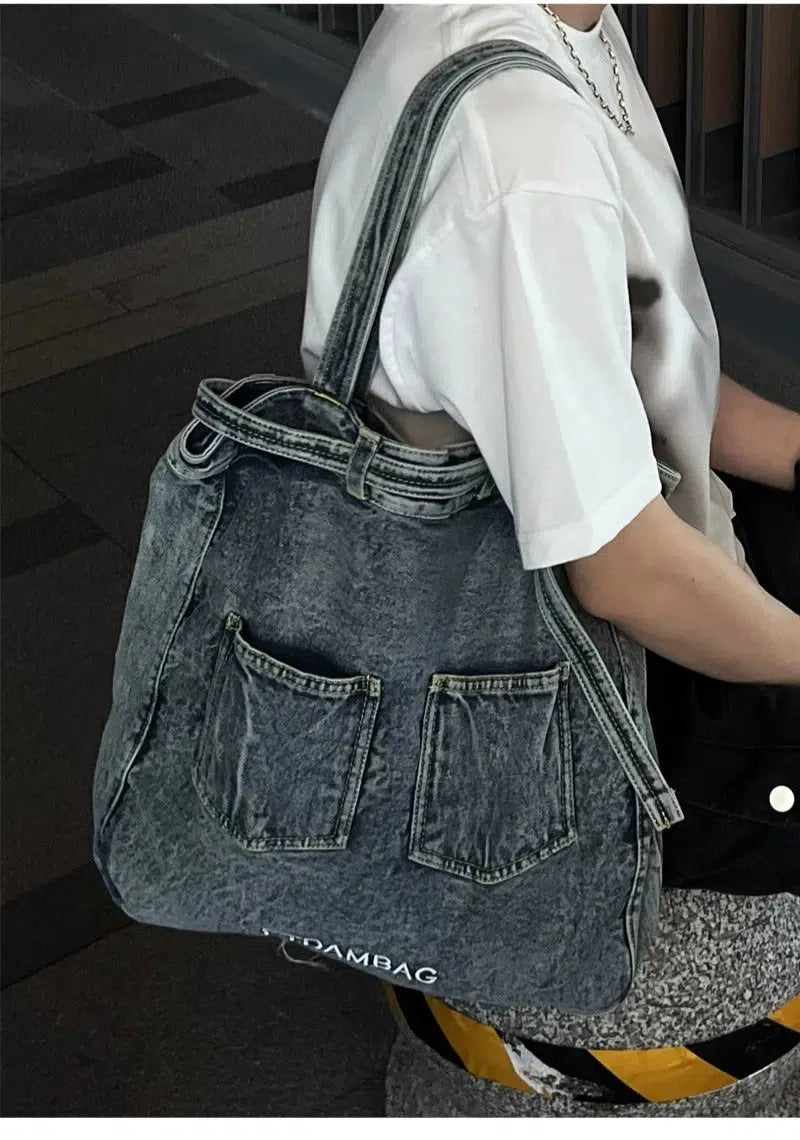 Denim-Style Fashion Canvas Bag