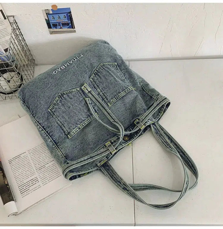Denim-Style Fashion Canvas Bag