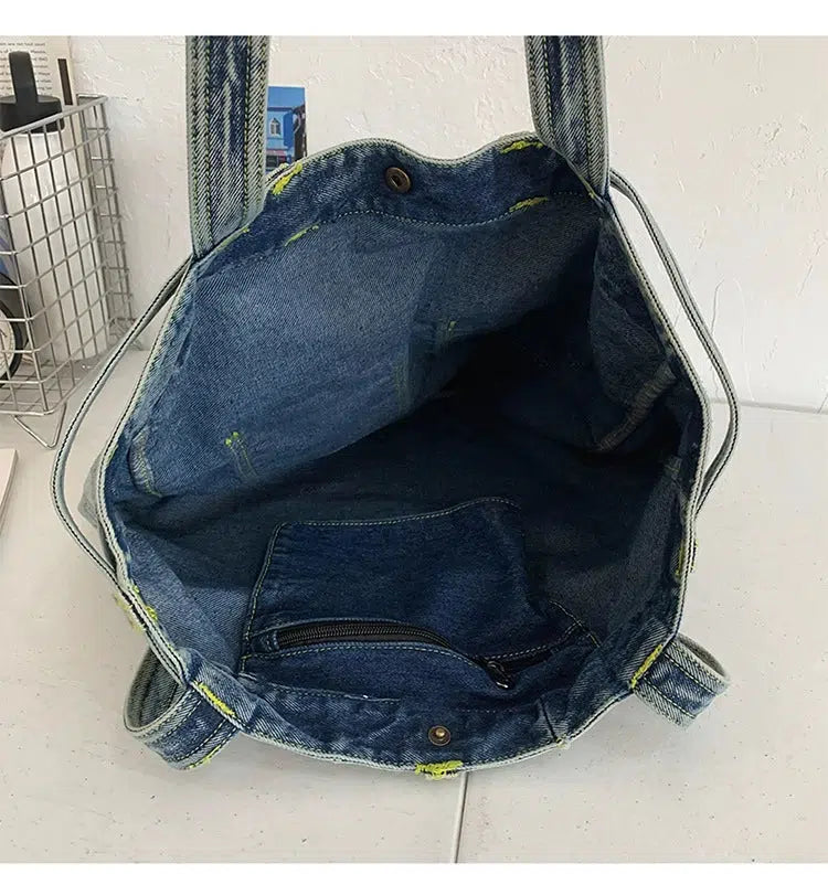 Denim-Style Fashion Canvas Bag