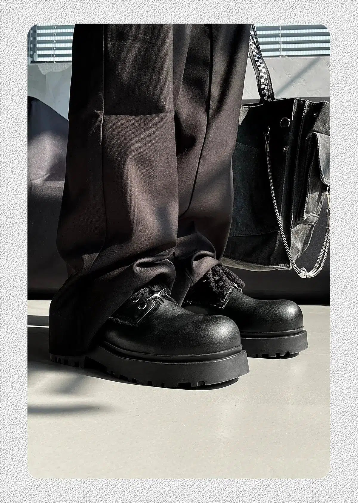 Derby Lace-Up Casual Shoes with Star Design