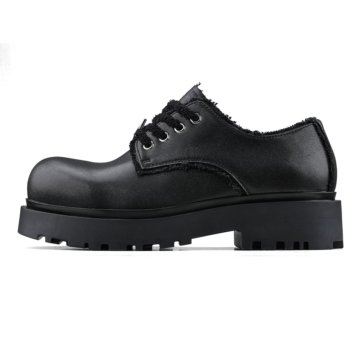 Derby Lace-Up Casual Shoes with Star Design