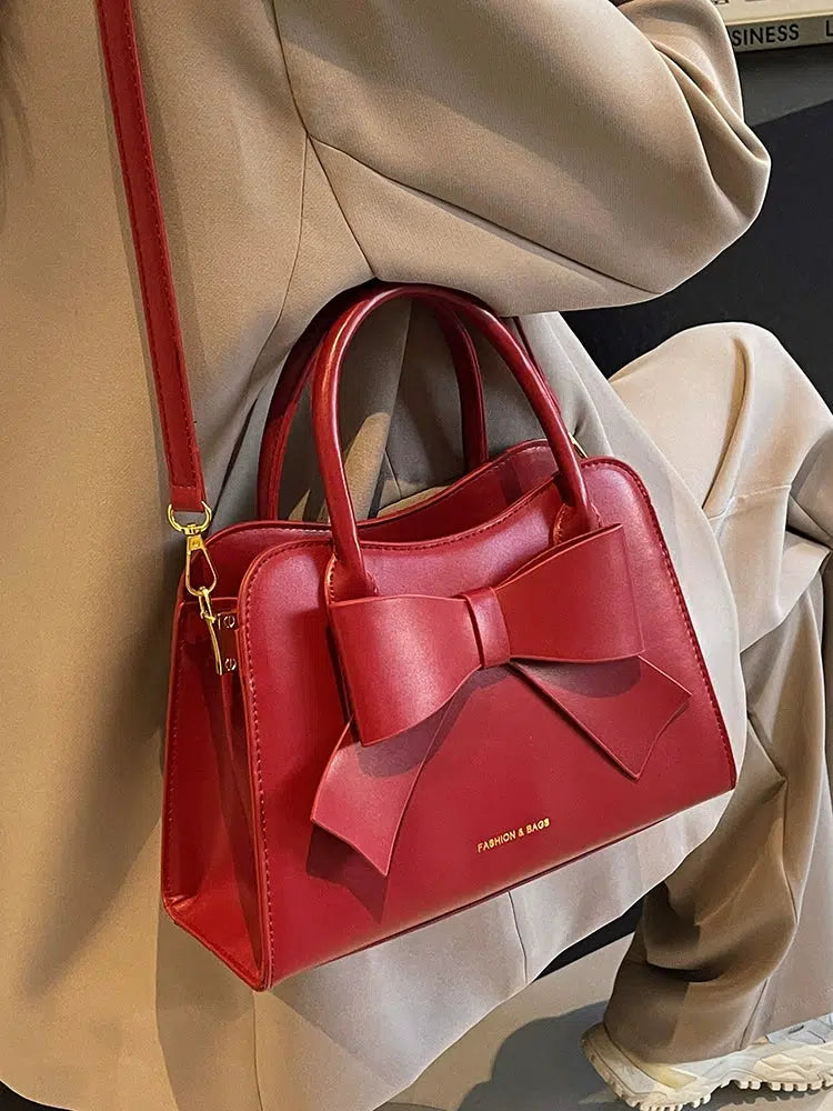 Detachable Strap Bowknot Handbag