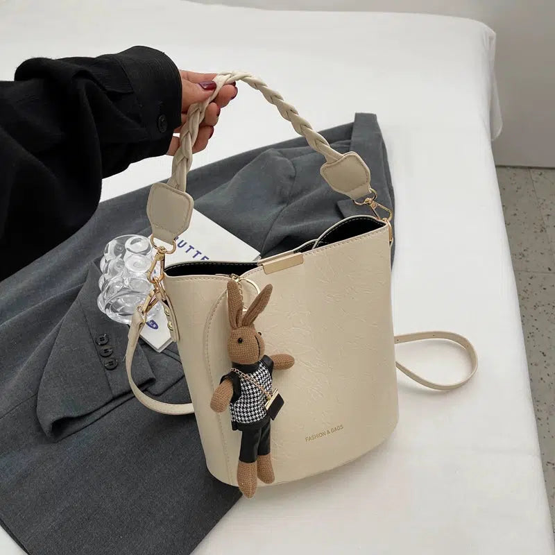 Detachable Strap Bucket Shaped Bag