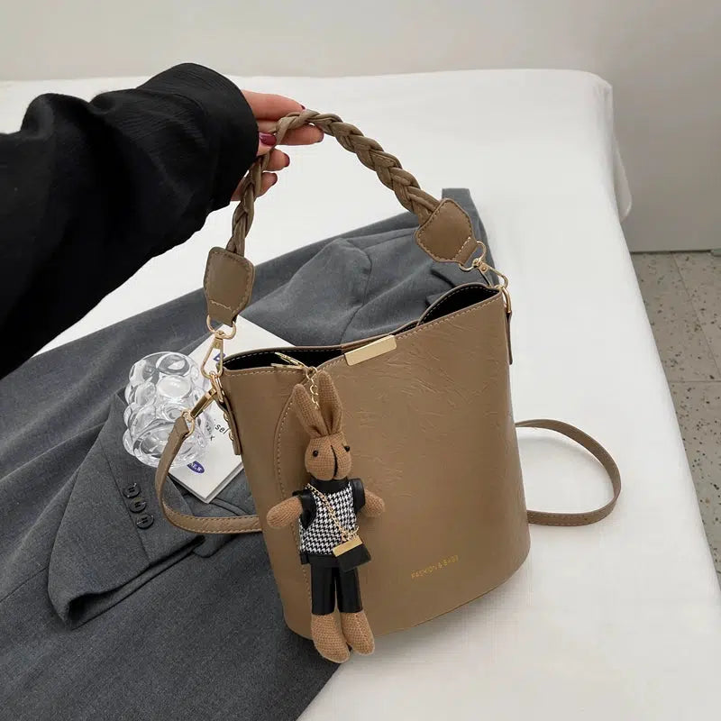 Detachable Strap Bucket Shaped Bag
