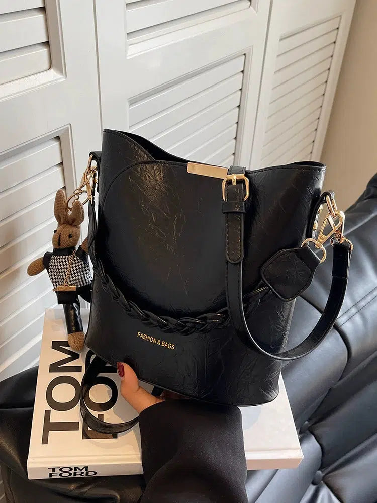 Detachable Strap Bucket Shaped Bag