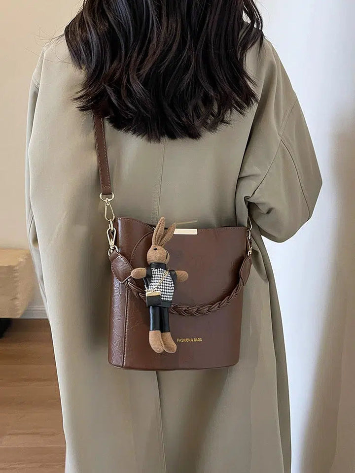 Detachable Strap Bucket Shaped Bag