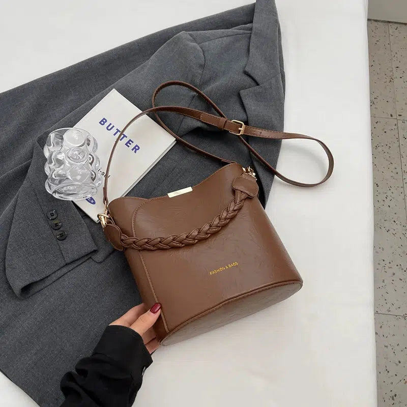 Detachable Strap Bucket Shaped Bag