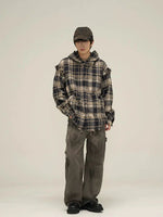 Devil Hooded Plaid Jacket