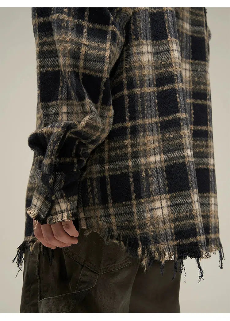 Devil Hooded Plaid Jacket
