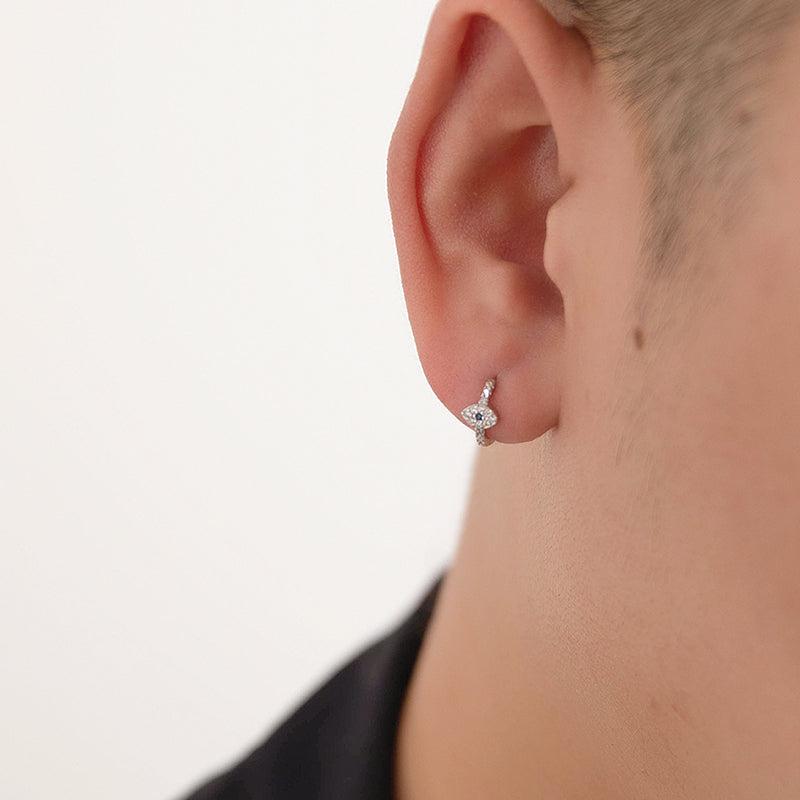 Diamond Eye Hoop Earrings