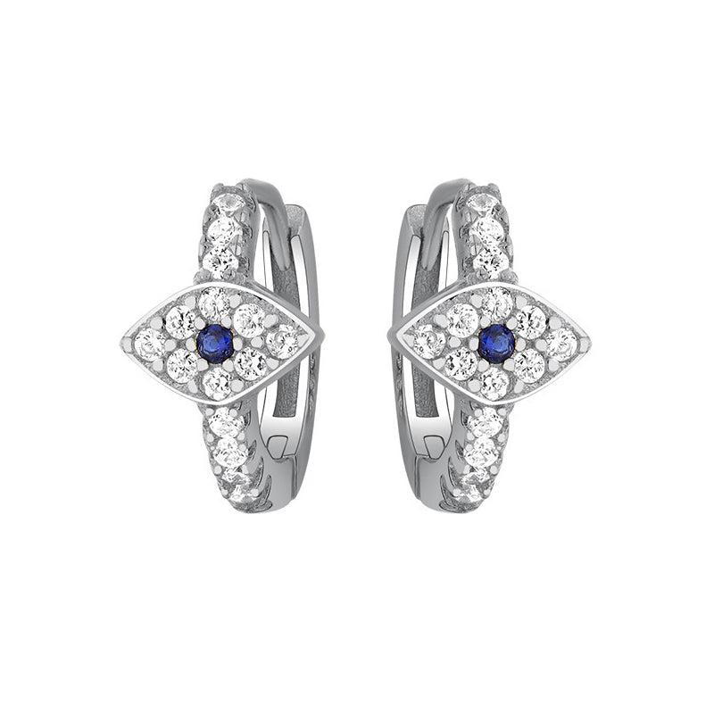 Diamond Eye Hoop Earrings