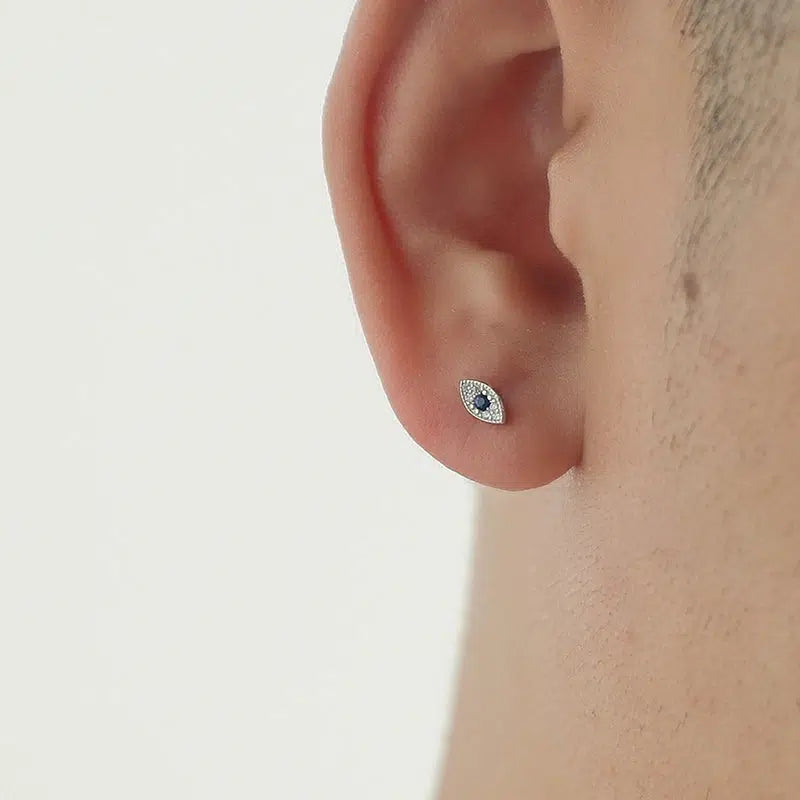 Diamond Eye Stud Earrings