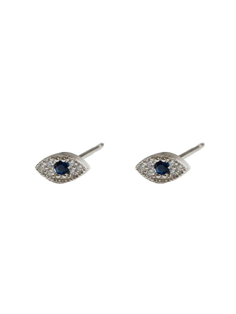 Diamond Eye Stud Earrings
