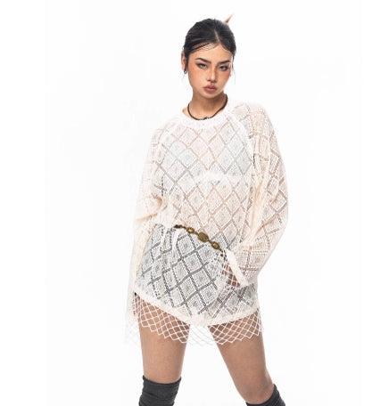 Diamond Grid Stitching Mesh