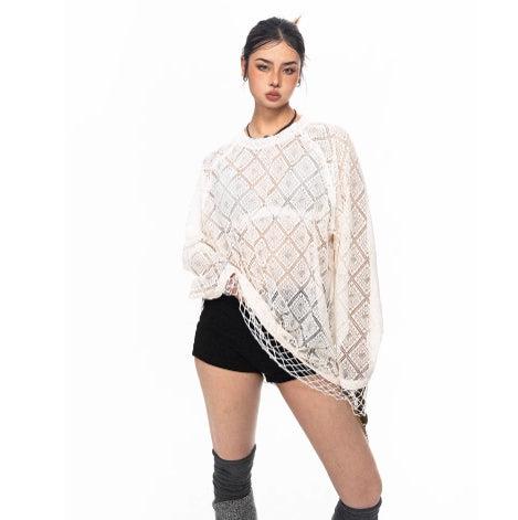 Diamond Grid Stitching Mesh