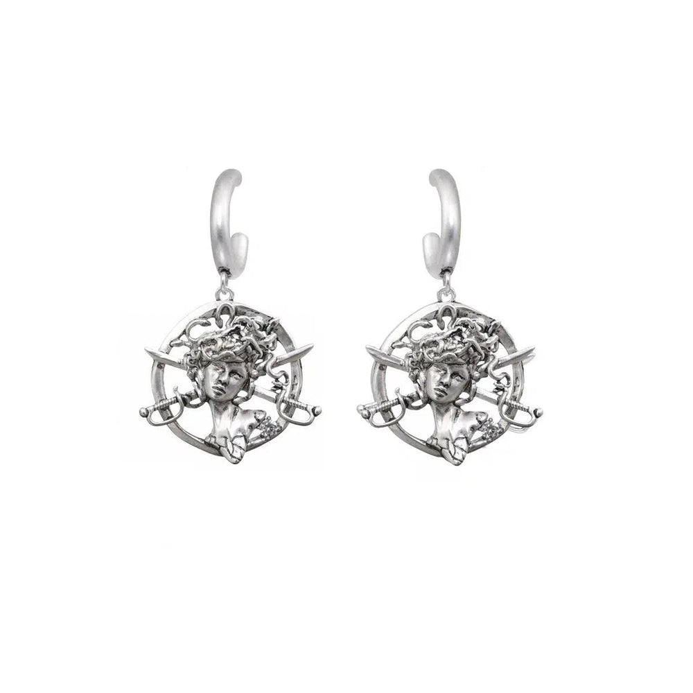 Disc Pendant Earrings