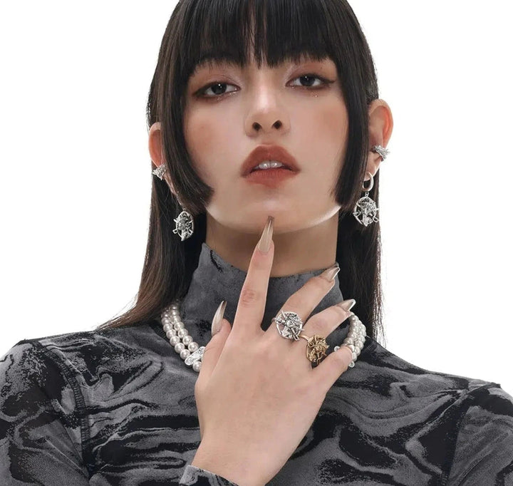 Disc Pendant Earrings