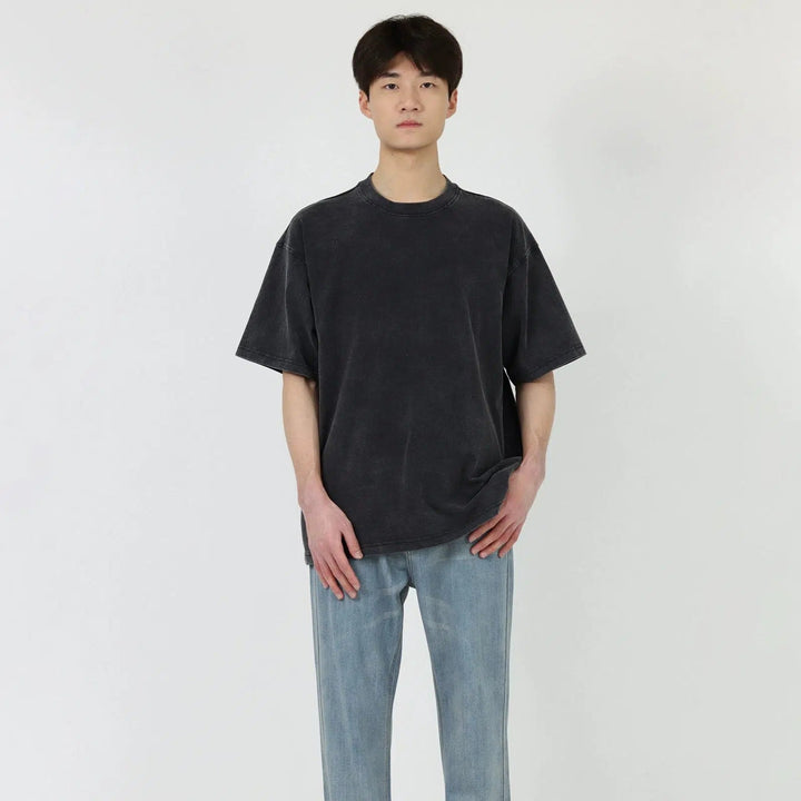 Distressed Basic round neck T-shirt