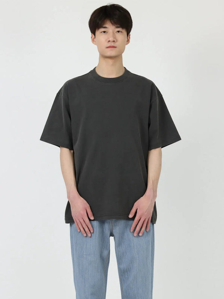 Distressed Basic round neck T-shirt