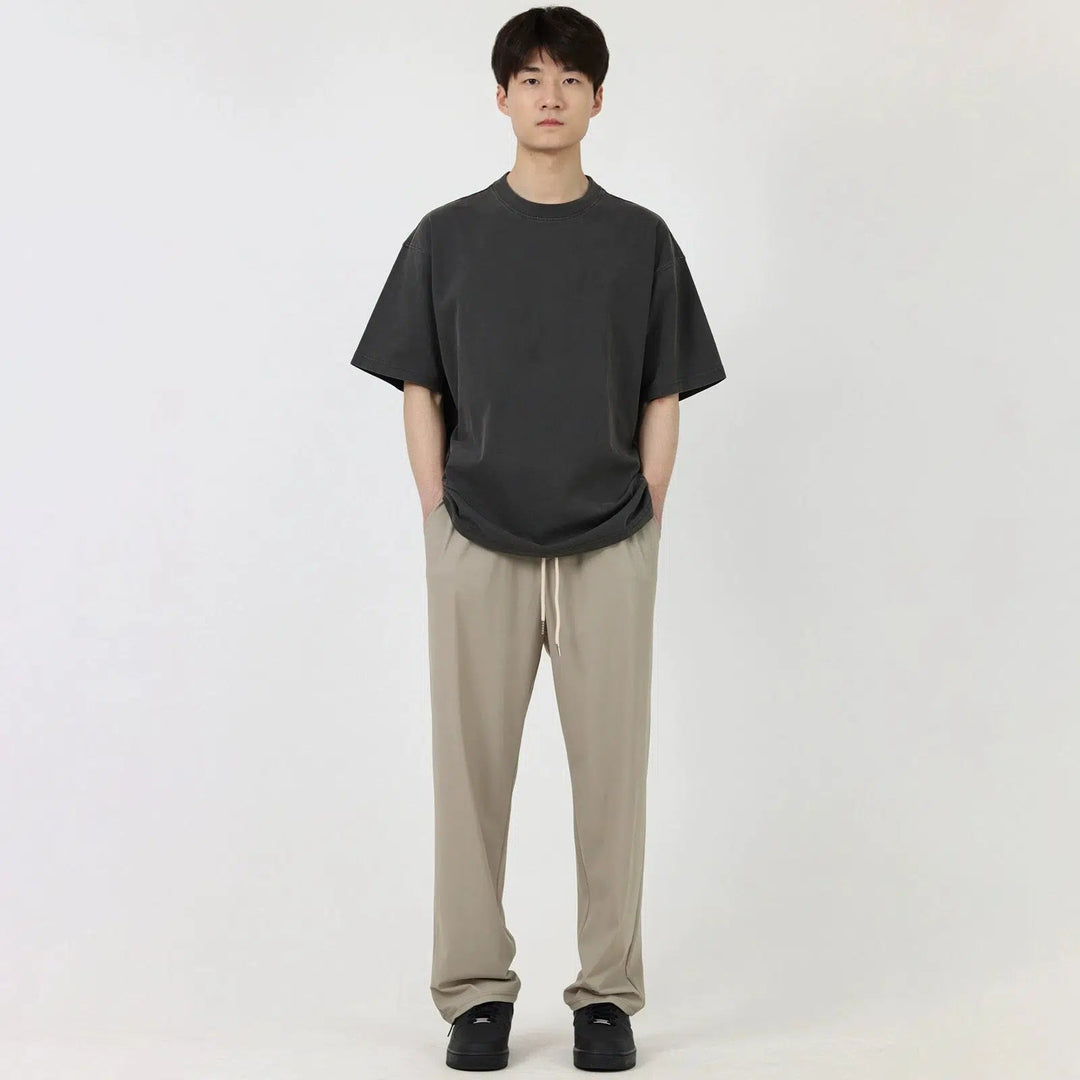 Distressed Basic round neck T-shirt