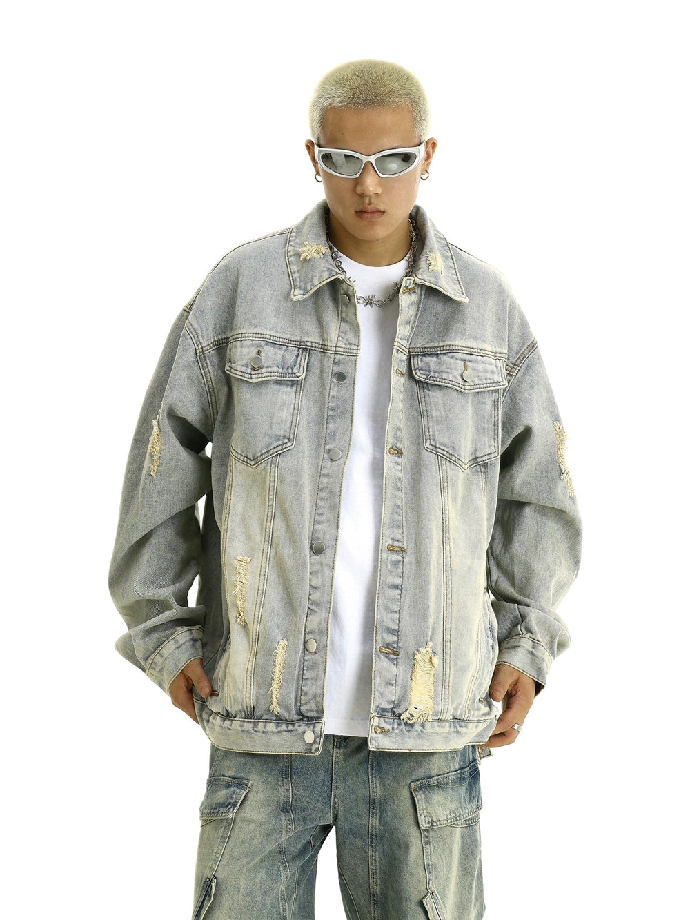 Distressed Denim Jacket