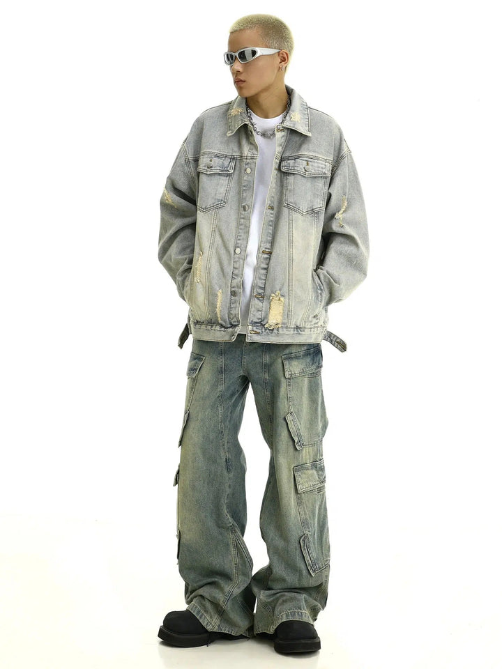 Distressed Denim Jacket