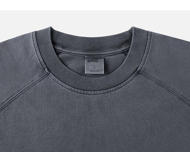 Distressed Dyed Raglan Sleeve T-shirt