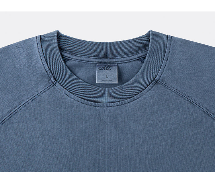 Distressed Dyed Raglan Sleeve T-shirt