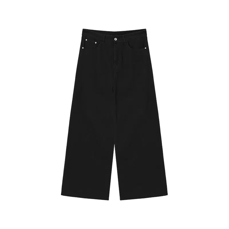 Distressed Mopping Wide-Leg Jeans