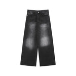 Distressed Mopping Wide-Leg Jeans