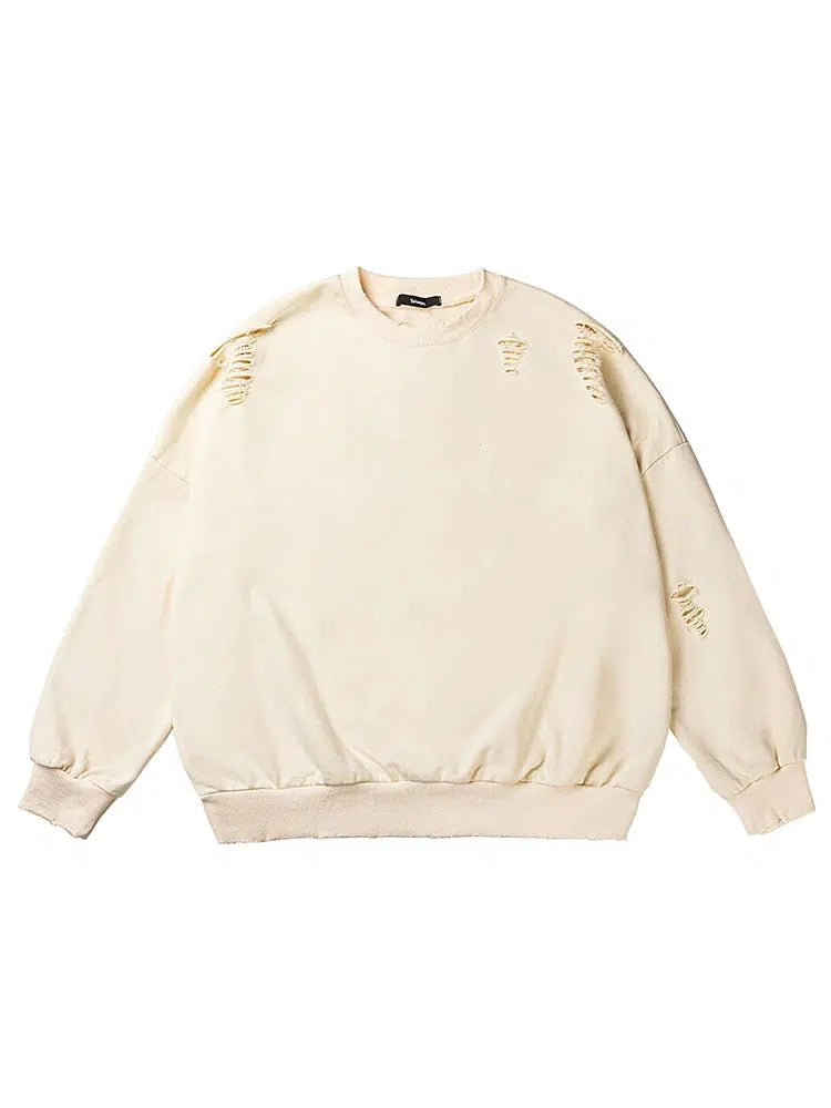 Distressed Oversized Sweatshirt