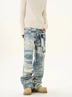 Distressed Ripped Denim Pants