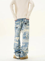 Distressed Ripped Denim Pants