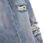 Distressed Ripped Slim Fit Jeans