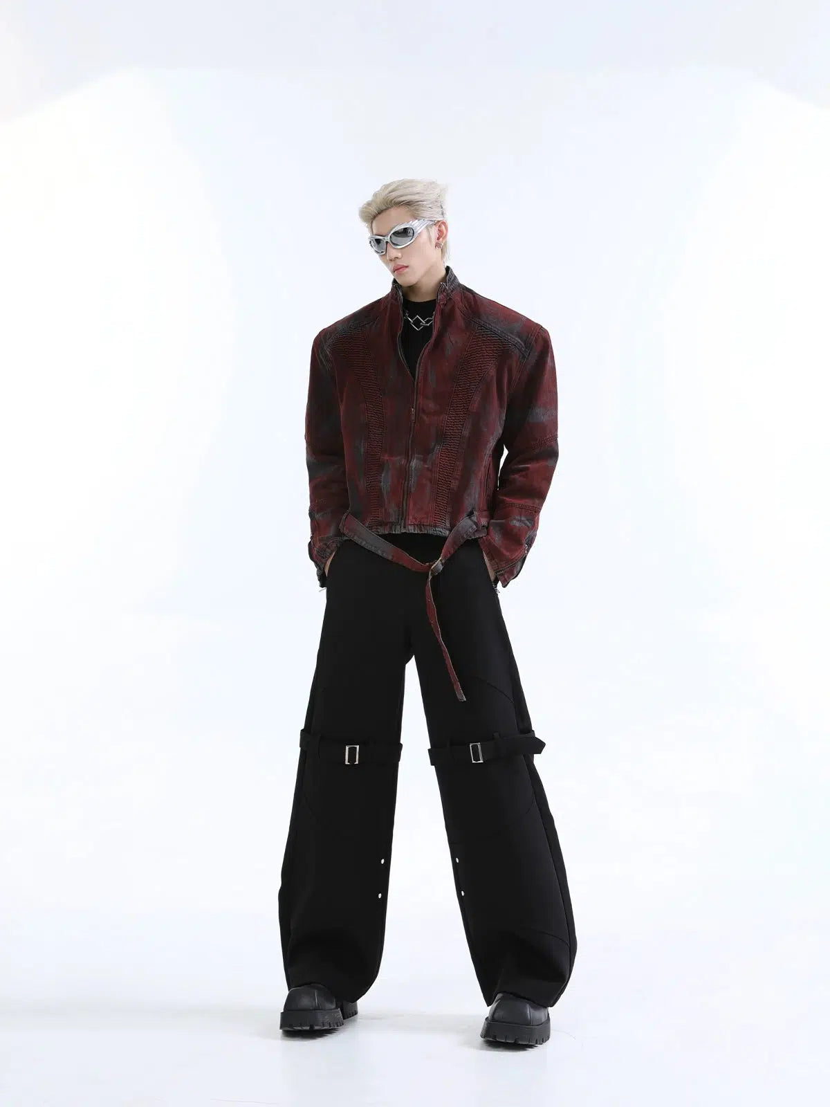 Distressed Silhouette Denim Jacket