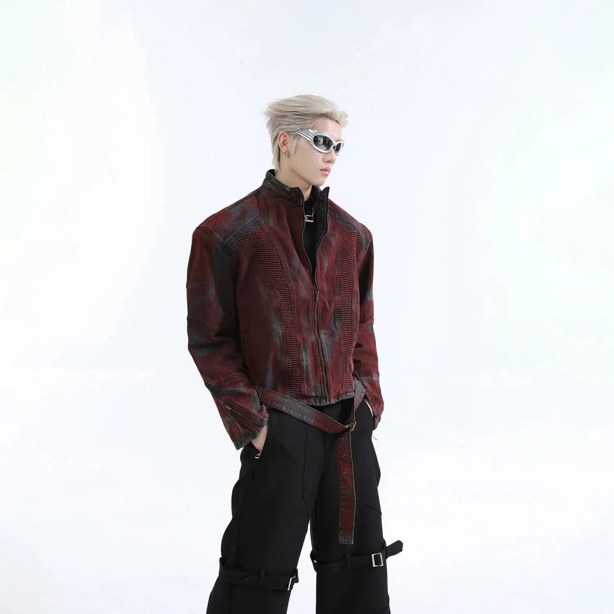 Distressed Silhouette Denim Jacket